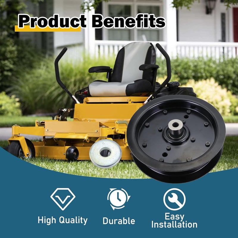 Xiaoyudou Lawn Mower Flat Idler Pulley Compatible with Hustler Raptor 52", Raptor Flip-Up, Raptor SD 48" 54" 60" Replaces 604231 126124 280-811 - Image 5